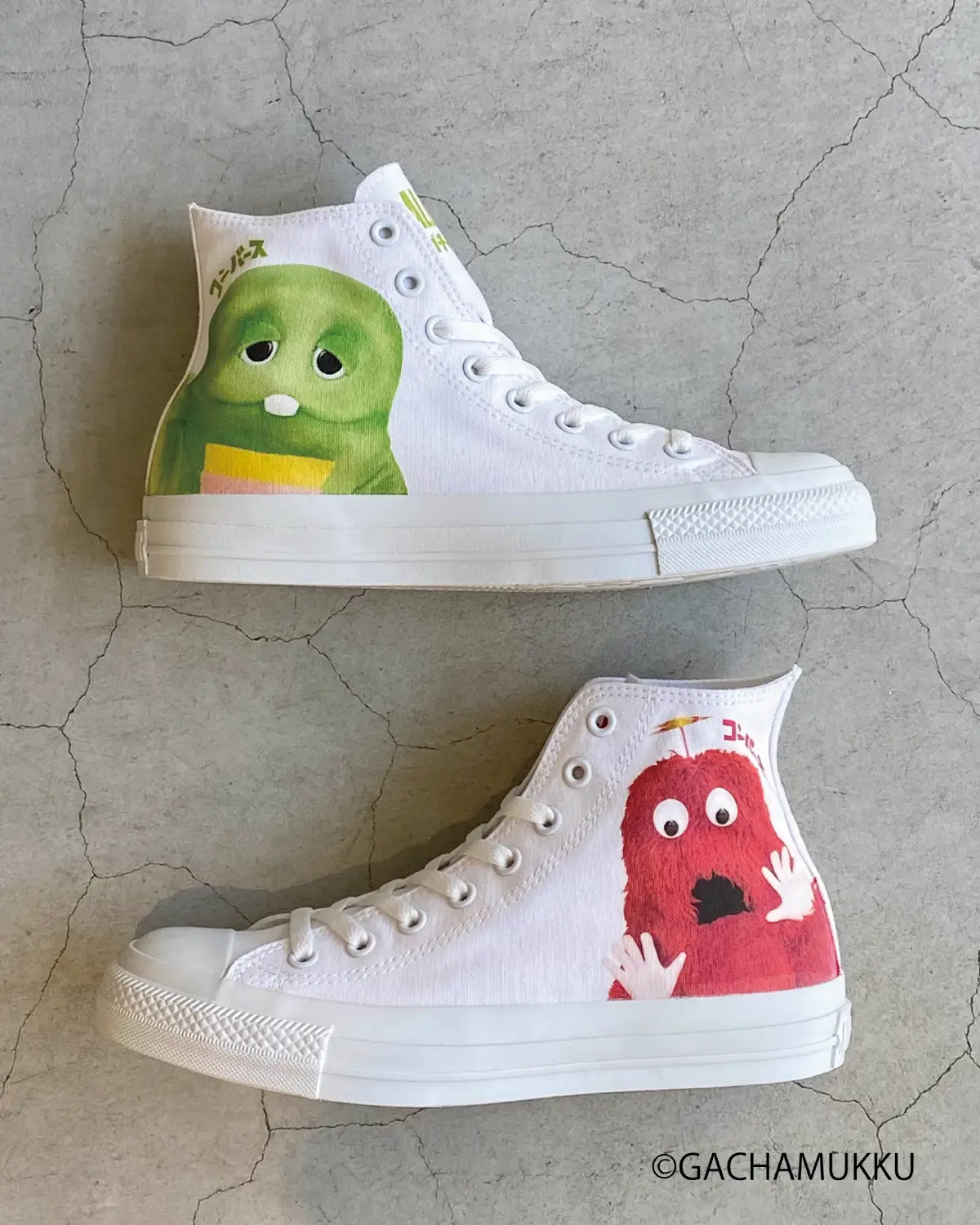 CONVERSE「ガチャピン・ムック みんなともだちの日」コラボグッズ